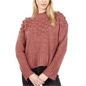 NWT Madewell Bauble Pullover Wool Blend Rust Red Mockneck XSmall